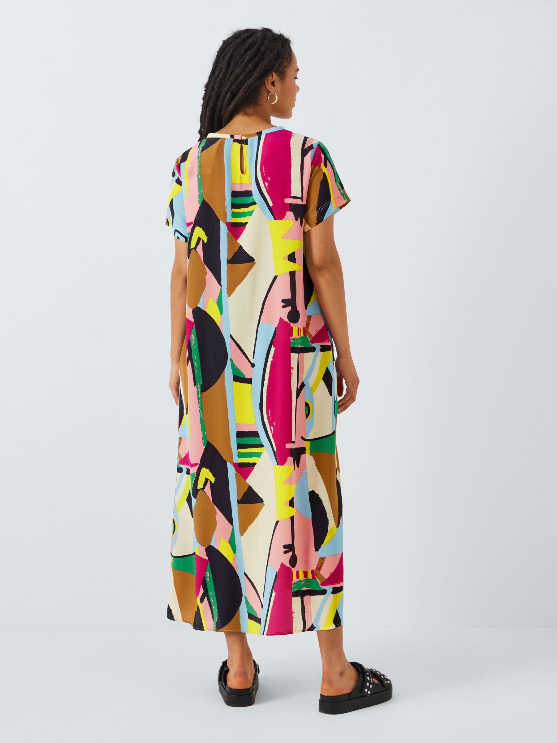 Weekend MaxMara Orchis Abstract Print Midi Dress, Multi at John Lewis ...