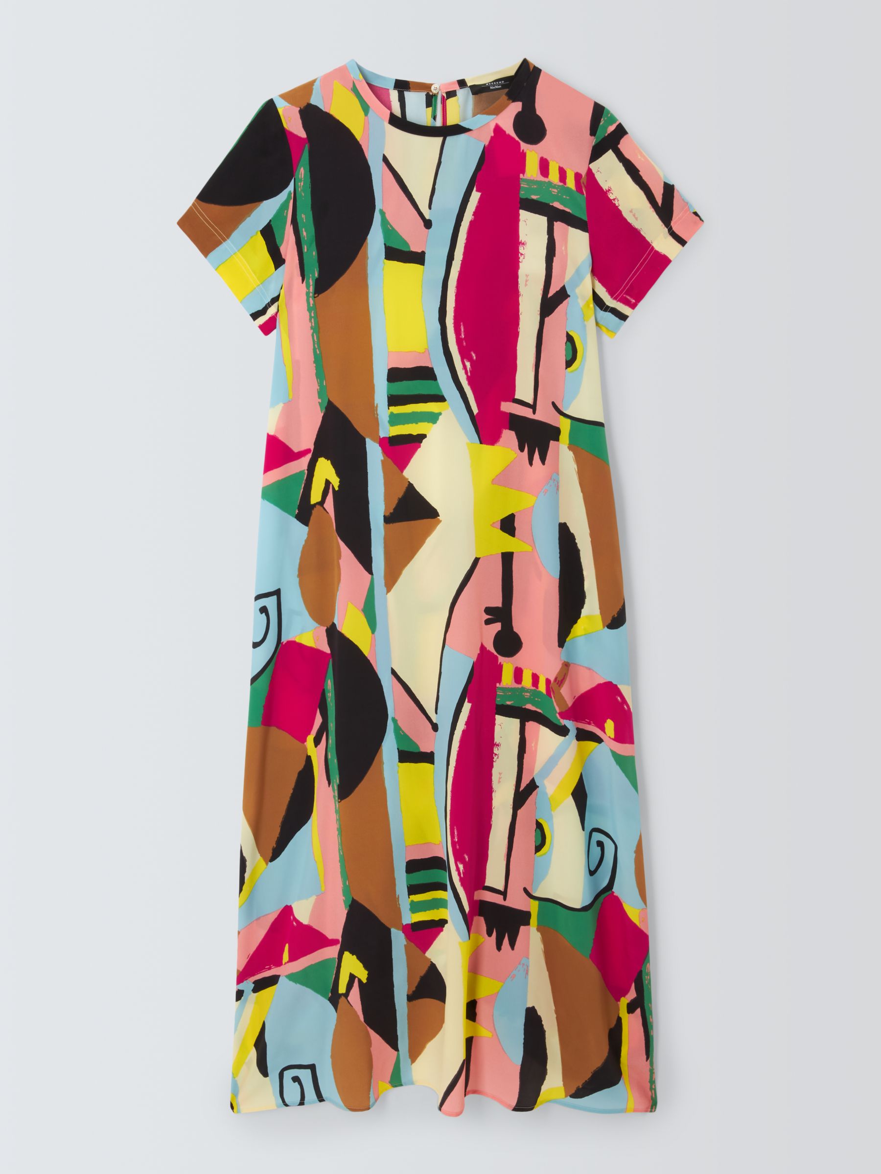 Weekend MaxMara Orchis Abstract Print Midi Dress, Multi, 16