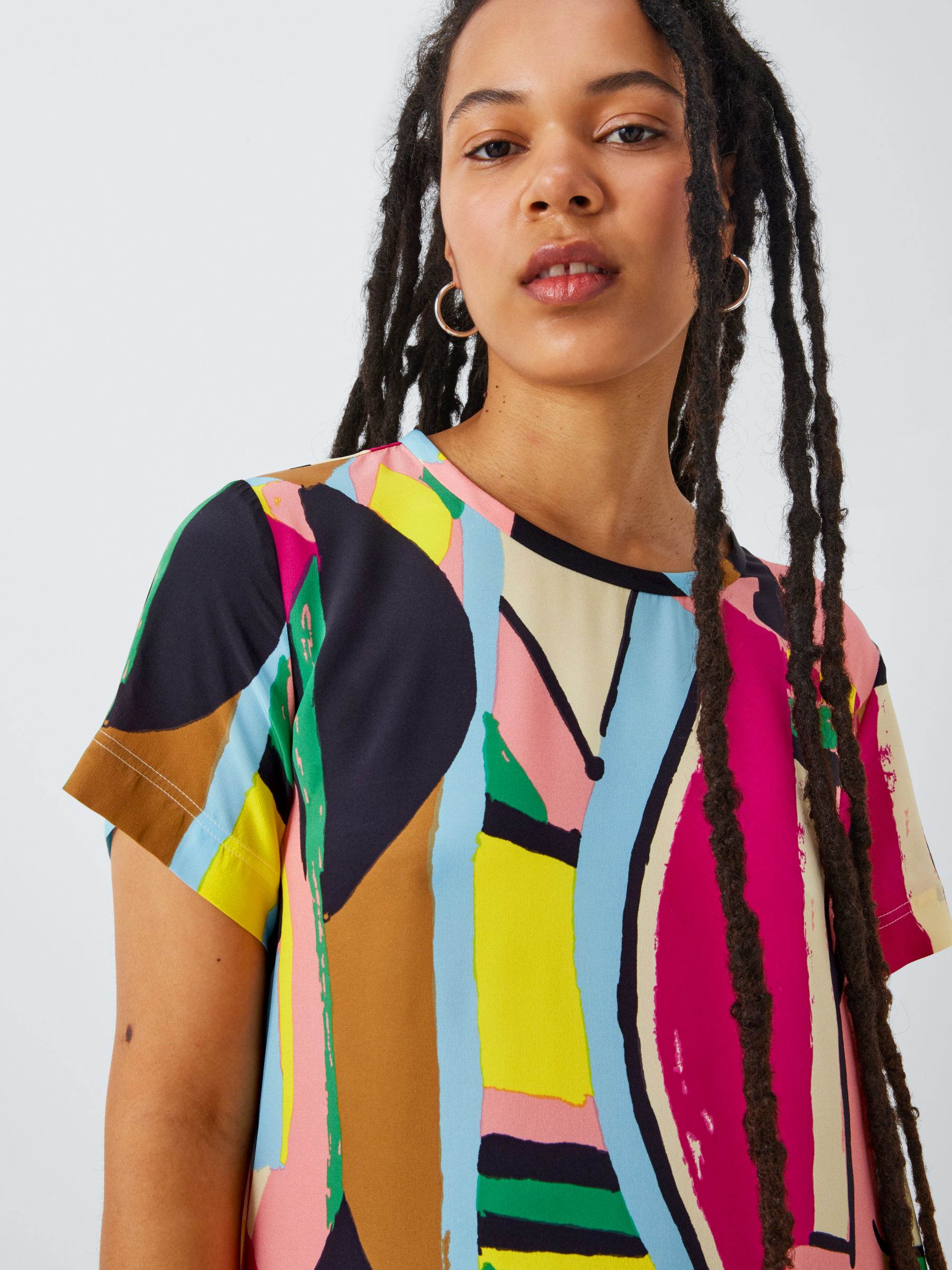 Weekend MaxMara Orchis Abstract Print Midi Dress, Multi, 16
