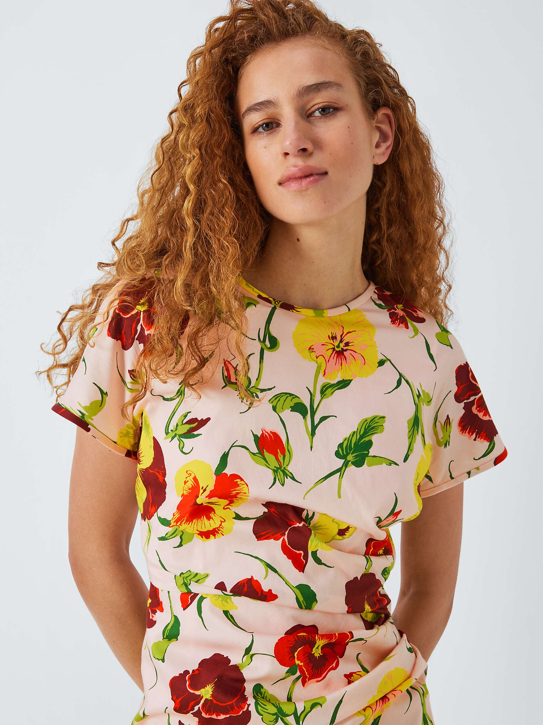Buy Weekend MaxMara Kim Floral Print Dress, Pink/Multi Online at johnlewis.com