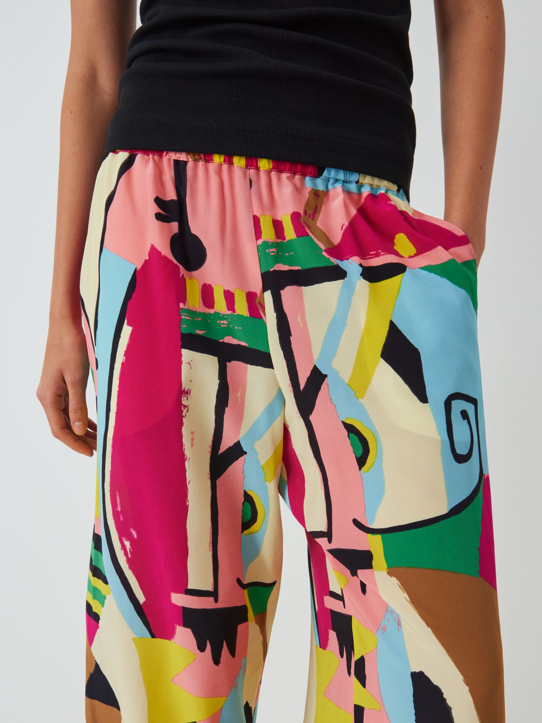 Weekend MaxMara Gradara Abstract Print Trousers, Multi, 16