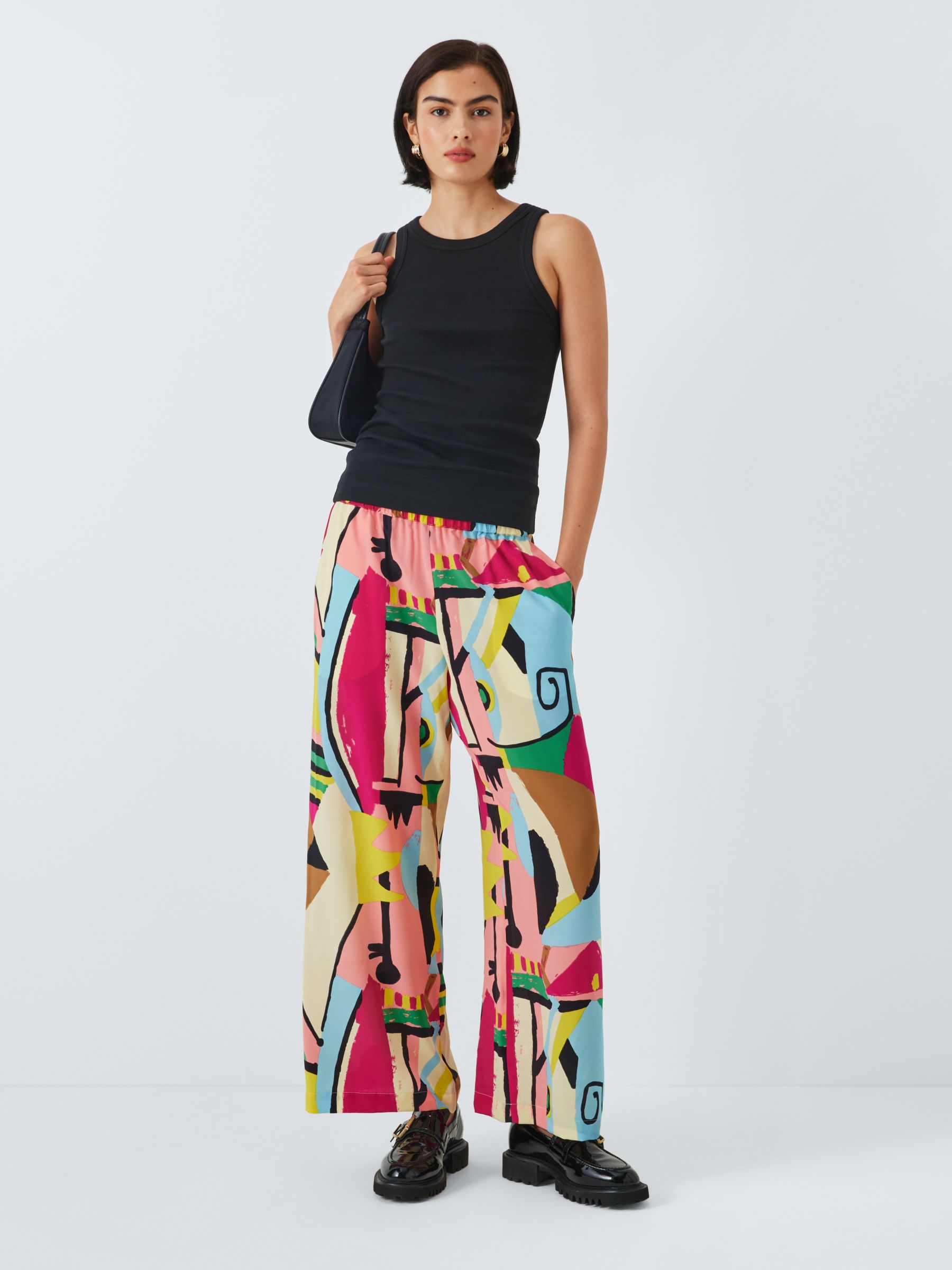 Buy Weekend MaxMara Gradara Abstract Print Trousers, Multi Online at johnlewis.com