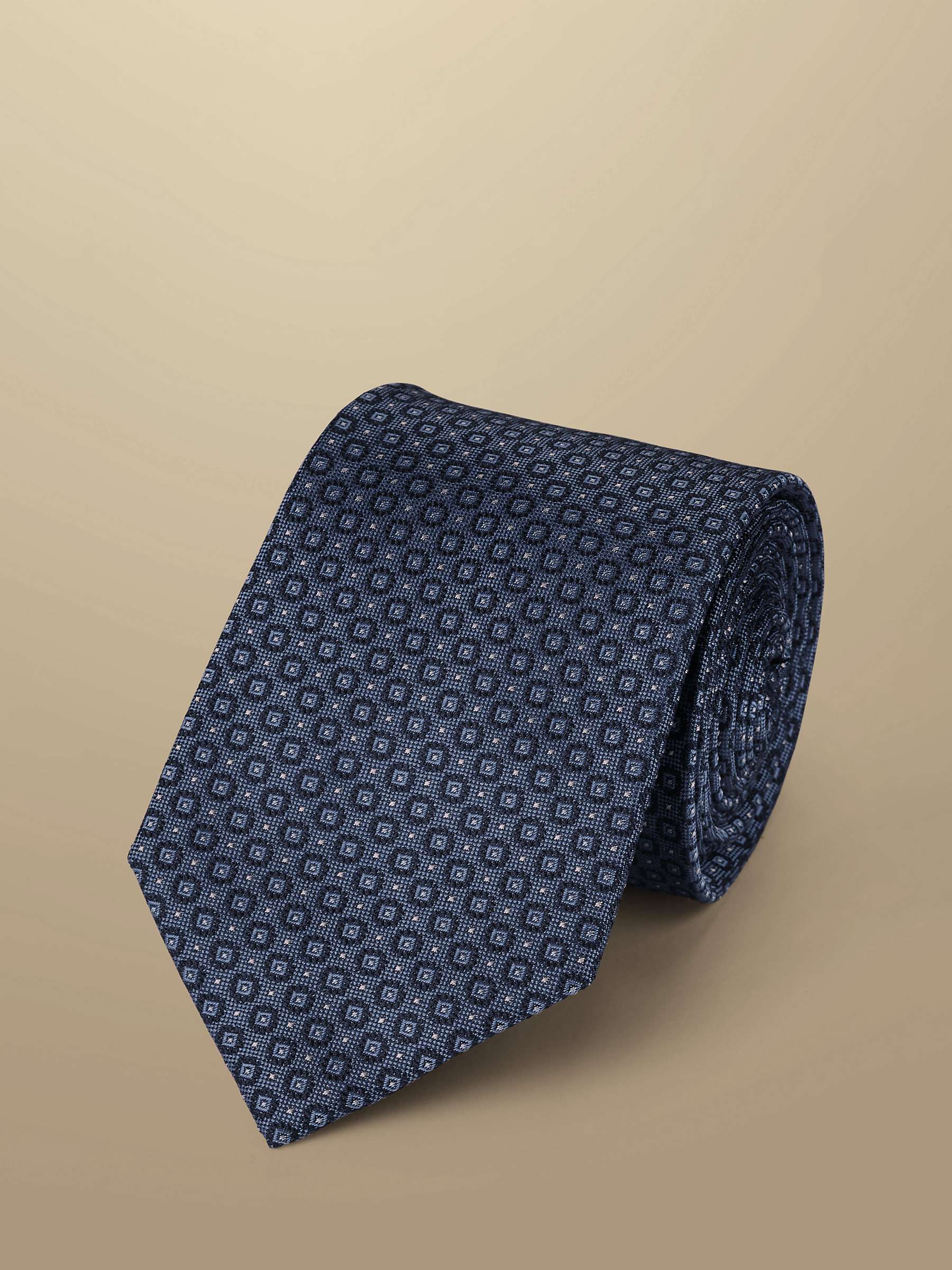 Buy Charles Tyrwhitt Mini Floral Silk Tie, Indigo Blue Online at johnlewis.com