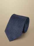 Charles Tyrwhitt Mini Floral Silk Tie, Indigo Blue