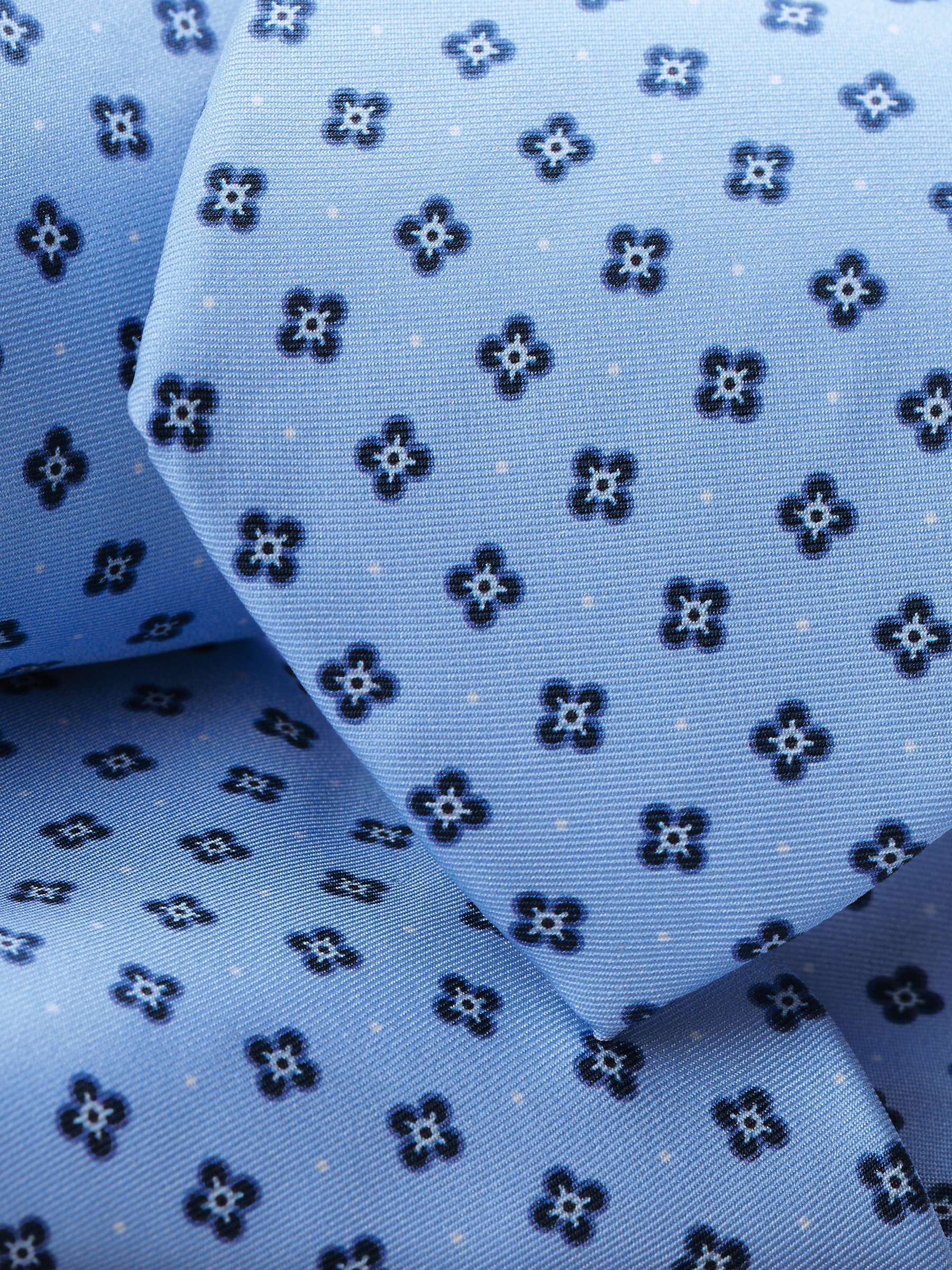 Buy Charles Tyrwhitt Medallion Floral Print Silk Tie, Sky Blue Online at johnlewis.com