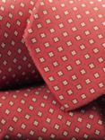 Charles Tyrwhitt Mini Medallion Print Silk Tie, Coral  Pink