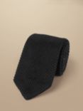 Charles Tyrwhitt Silk Knit Slim Tie, Black