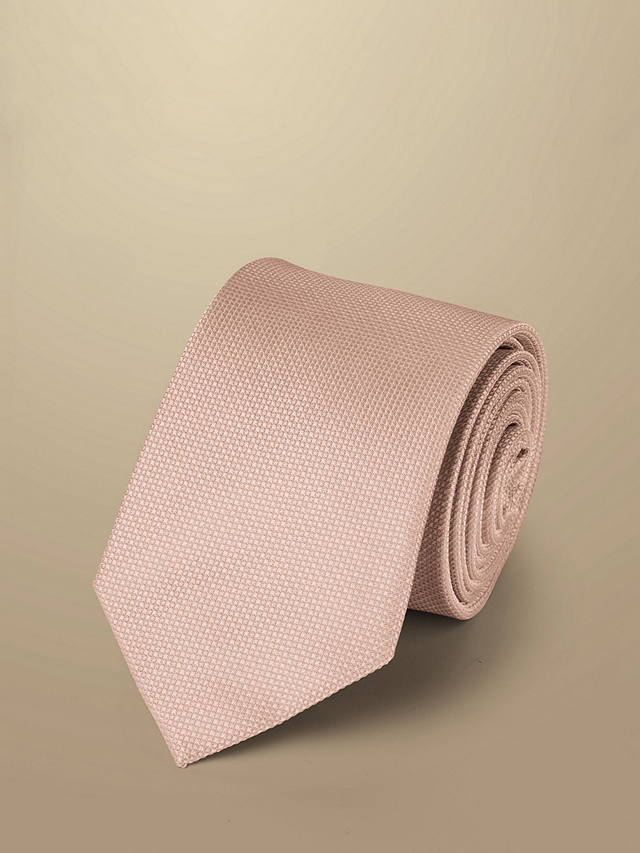 Charles Tyrwhitt Textured Silk Stain Resistant Tie, Light Pink