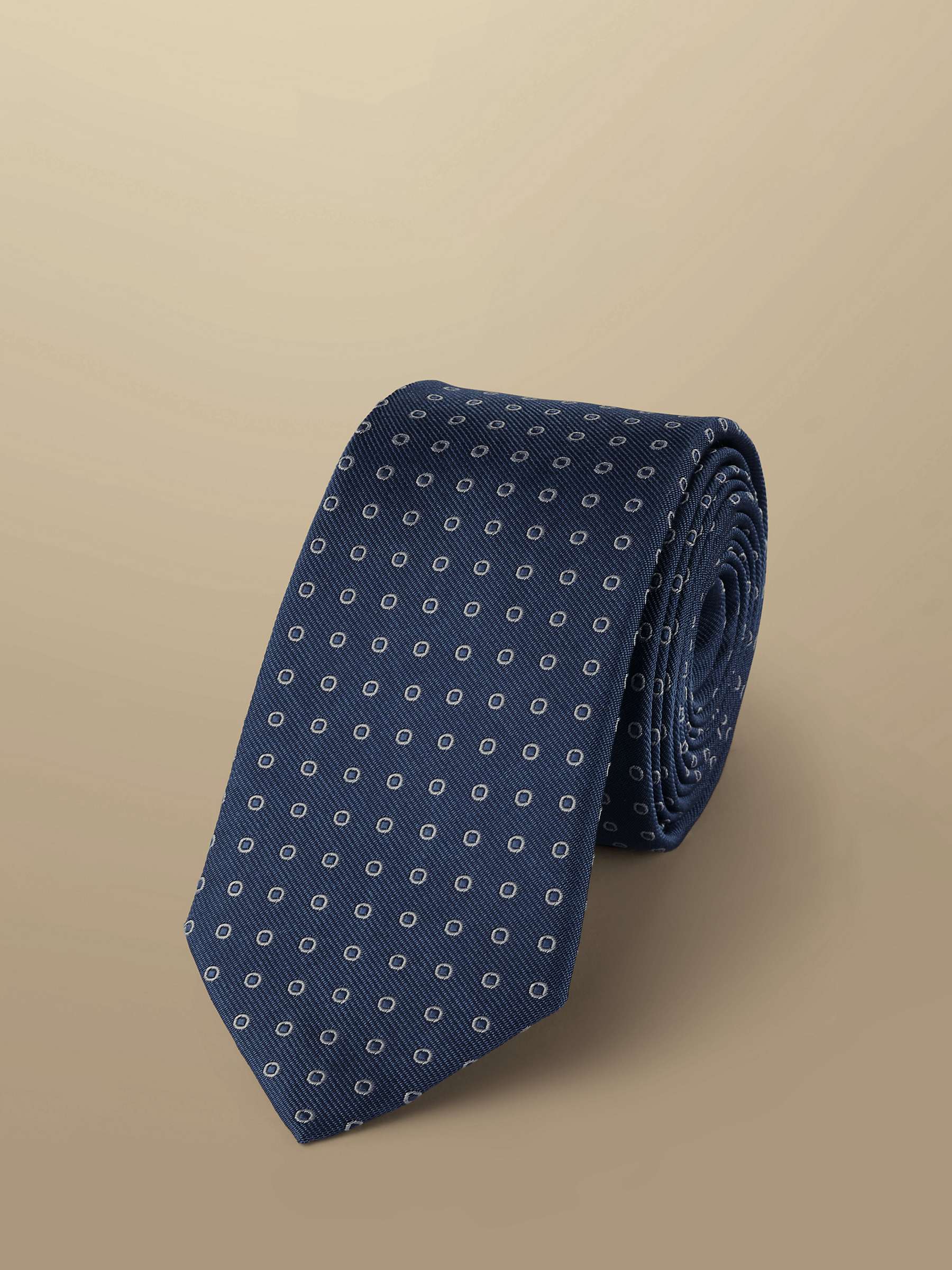 Buy Charles Tyrwhitt Spot Pattern Silk Slim Tie, Petrol Blue Online at johnlewis.com
