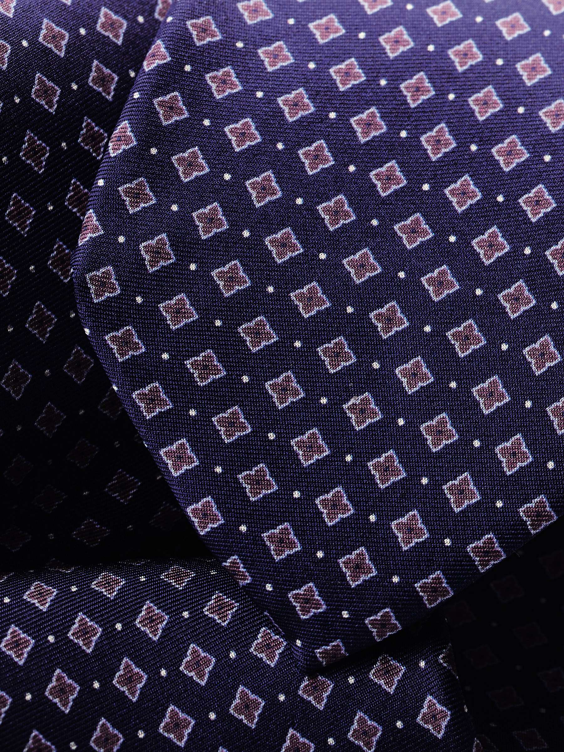 Buy Charles Tyrwhitt Medallion Print Silk Slim Tie, Royal Blue Online at johnlewis.com