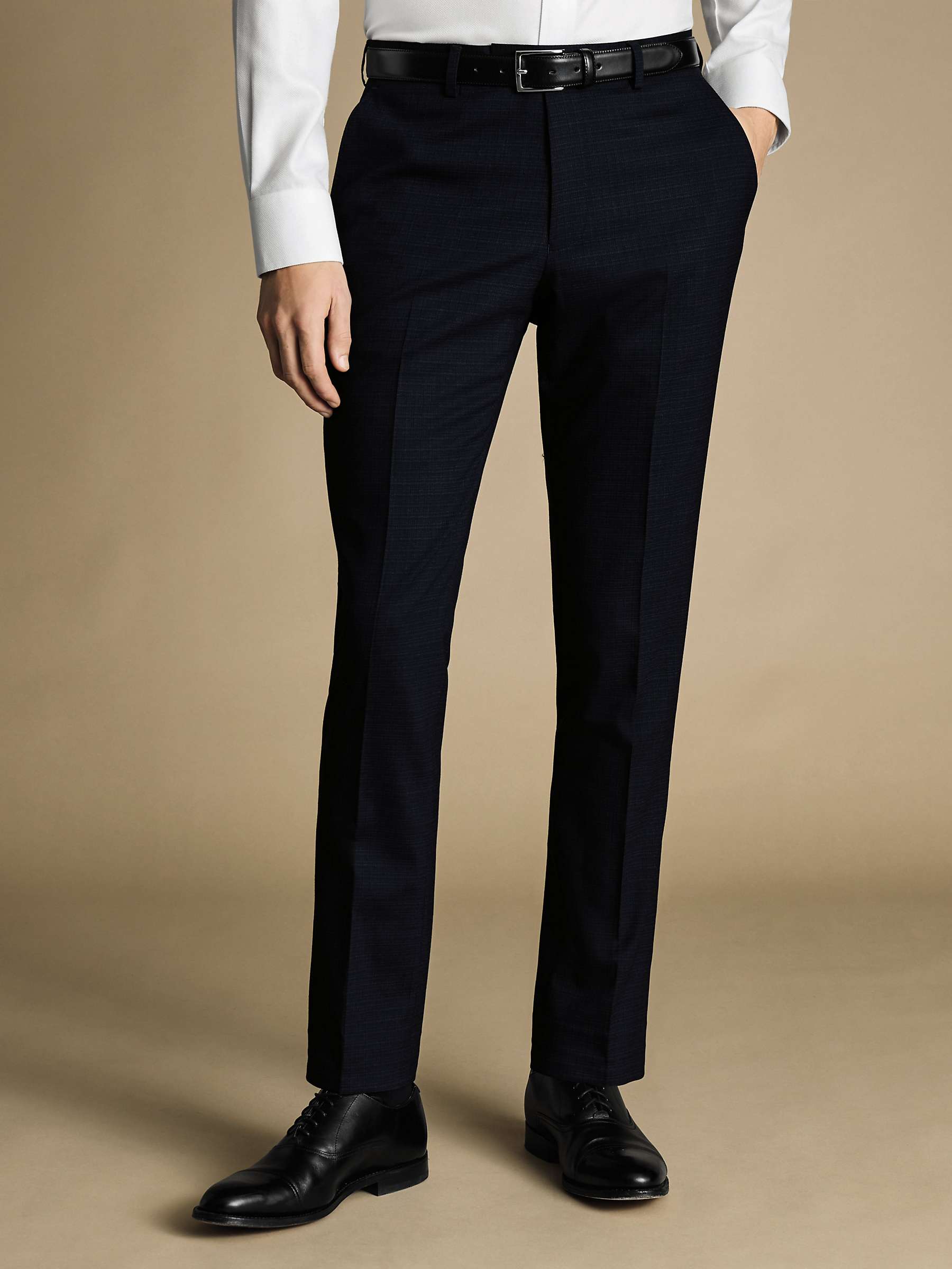 Buy Charles Tyrwhitt Micro Grid Check Slim Fit Suit Trousers Online at johnlewis.com