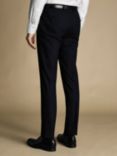 Charles Tyrwhitt Micro Grid Check Slim Fit Suit Trousers, Navy