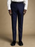 Charles Tyrwhitt Sharkskin Ultimate Performance Slim Fit Suit Trousers, Ink Blue