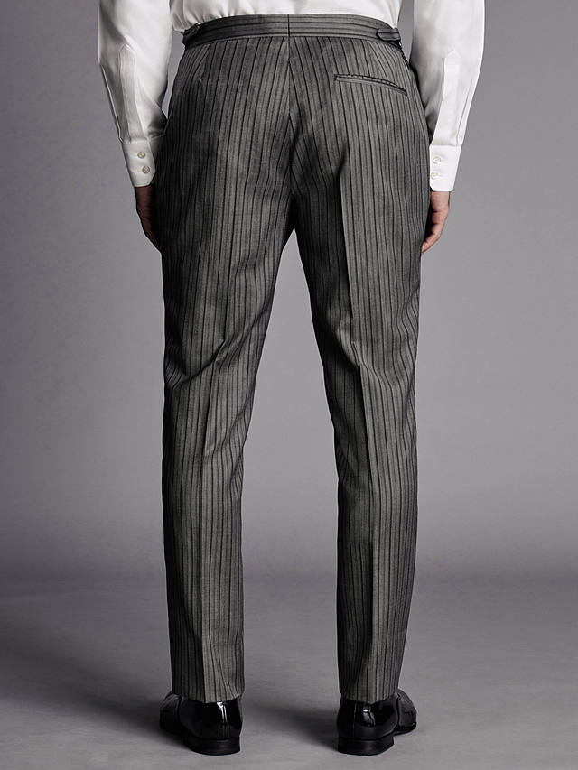 Charles Tyrwhitt Morning Stripe Slim Fit Suit Trousers, Grey