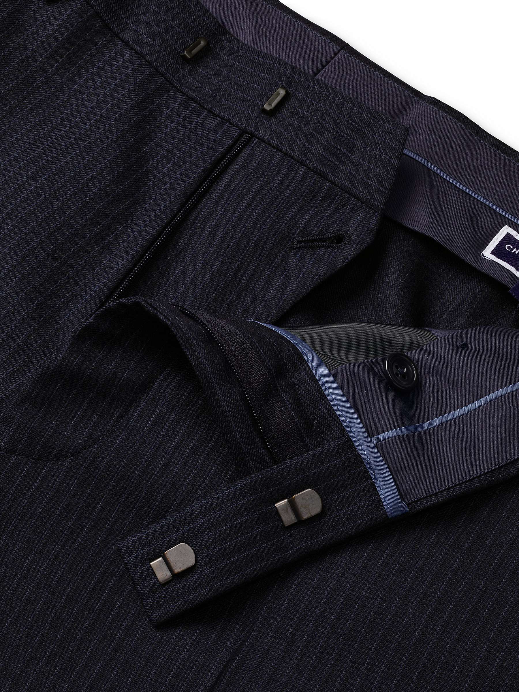 Buy Charles Tyrwhitt Stripe Slim Fit Suit Trousers, Navy Online at johnlewis.com