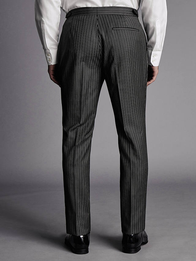 Charles Tyrwhitt Morning Stripe Slim Fit Suit Trousers, Black