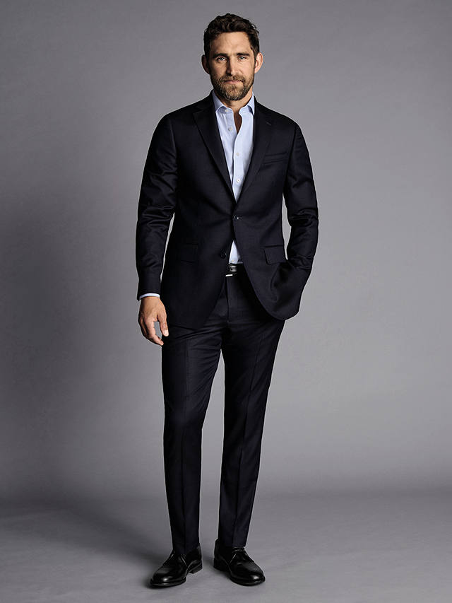 Charles Tyrwhitt Slim Fit Italian Luxury Suit Trousers, Dark Navy