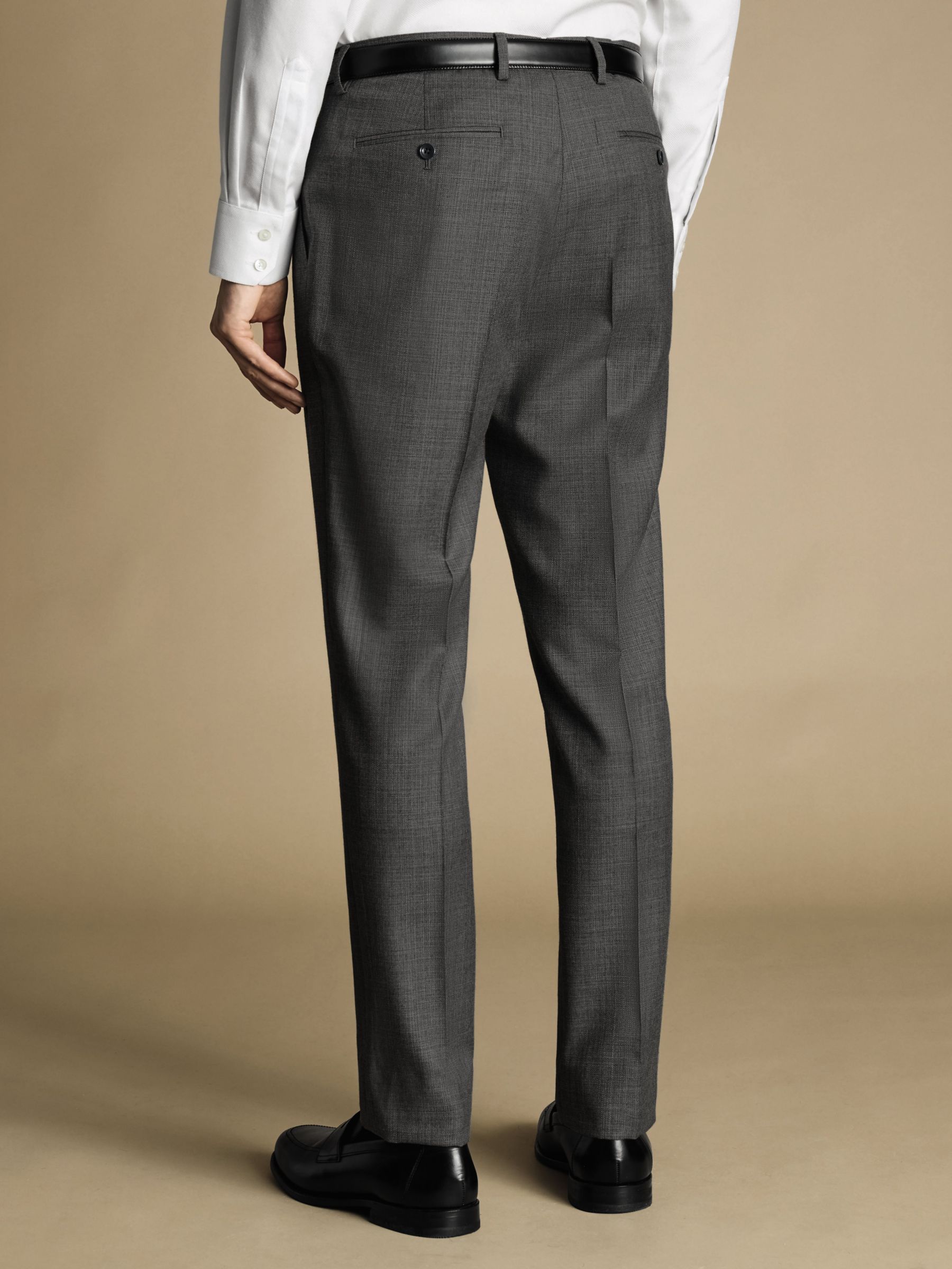 Charles Tyrwhitt Slim Fit Italian Luxury Suit Trousers, Grey, W32/L32