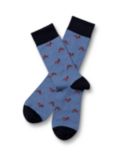 Charles Tyrwhitt Melange Hare Socks, Cornflower Blue