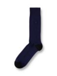 Charles Tyrwhitt Cotton Blend Ribbed Socks, Navy