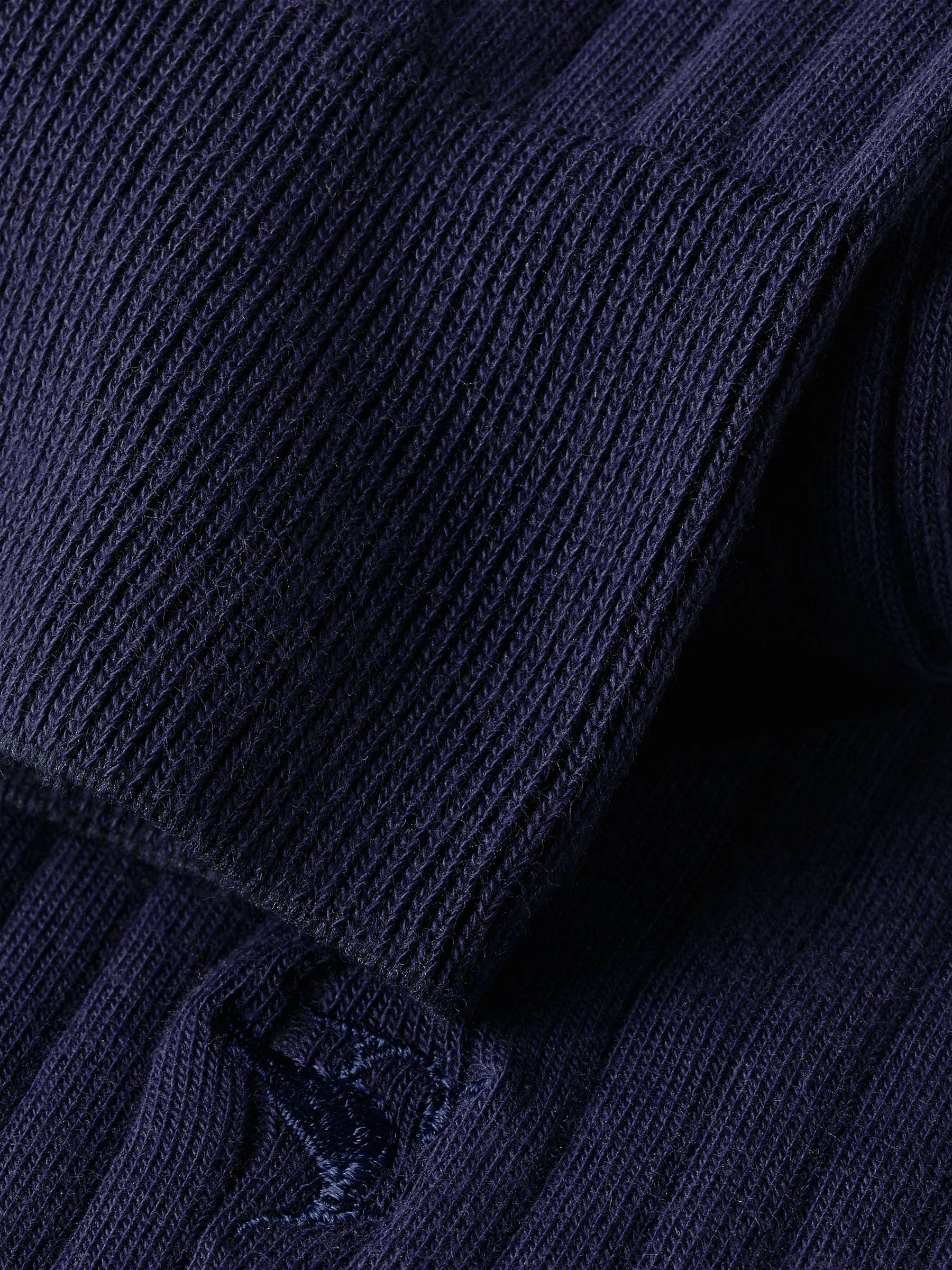 Buy Charles Tyrwhitt Cotton Blend Ribbed Socks, Navy Online at johnlewis.com