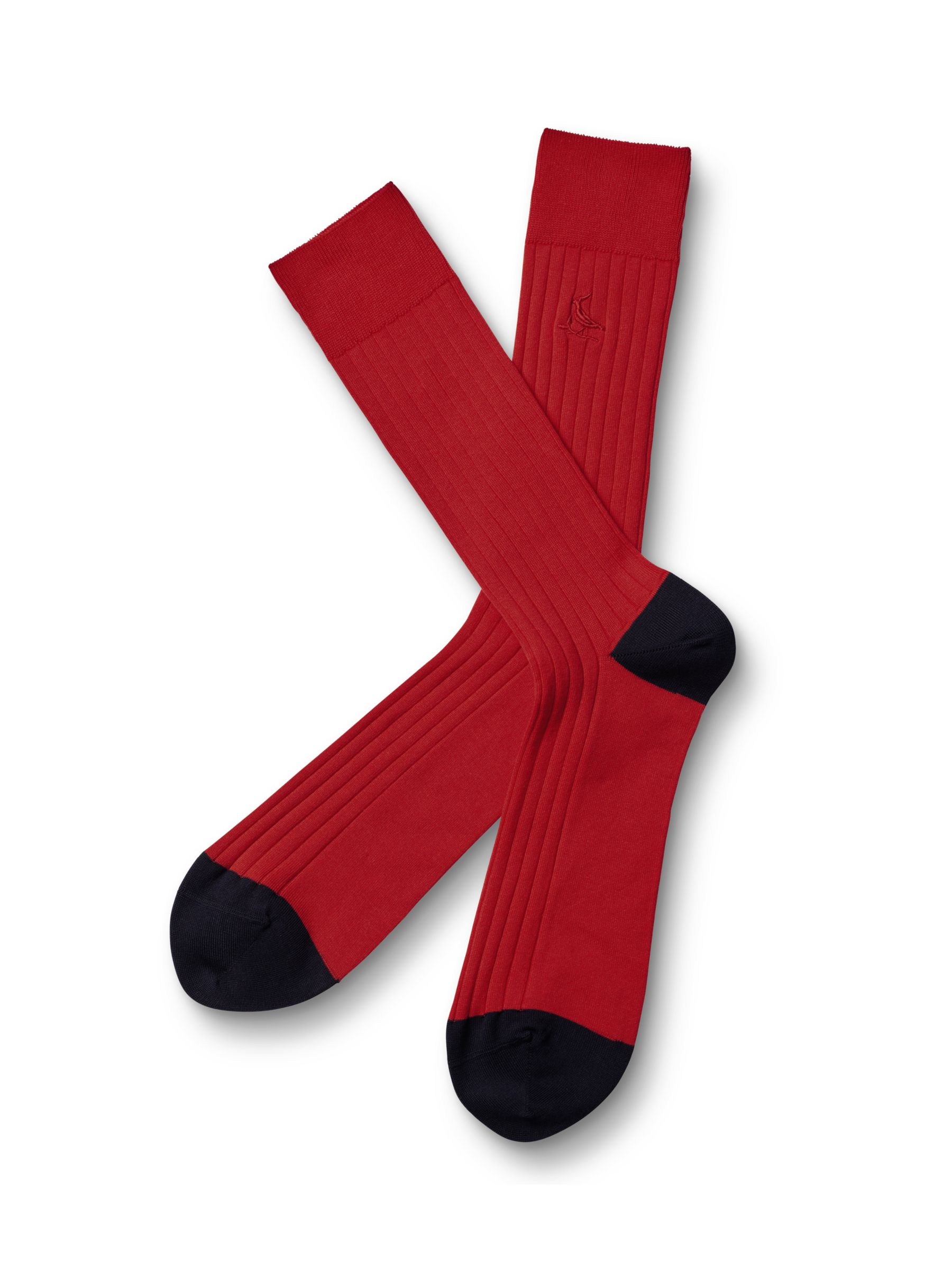Buy Charles Tyrwhitt Cotton Rib Socks, Red Online at johnlewis.com