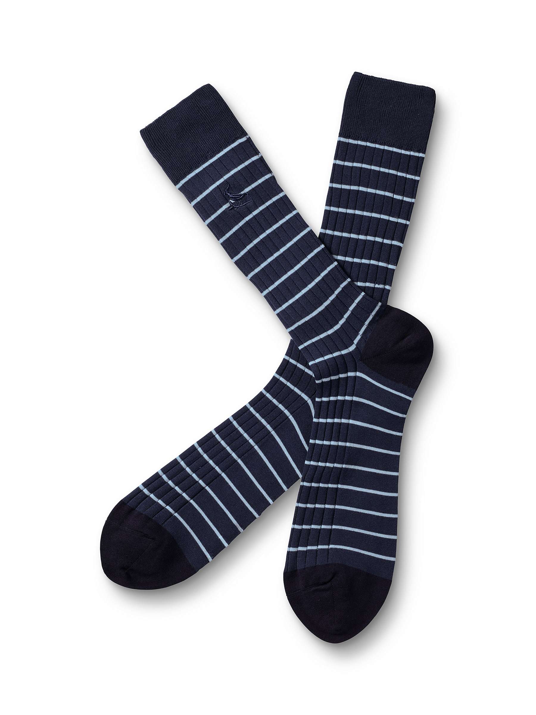 Buy Charles Tyrwhitt Cotton Blend Ribbed Stripe Socks Online at johnlewis.com