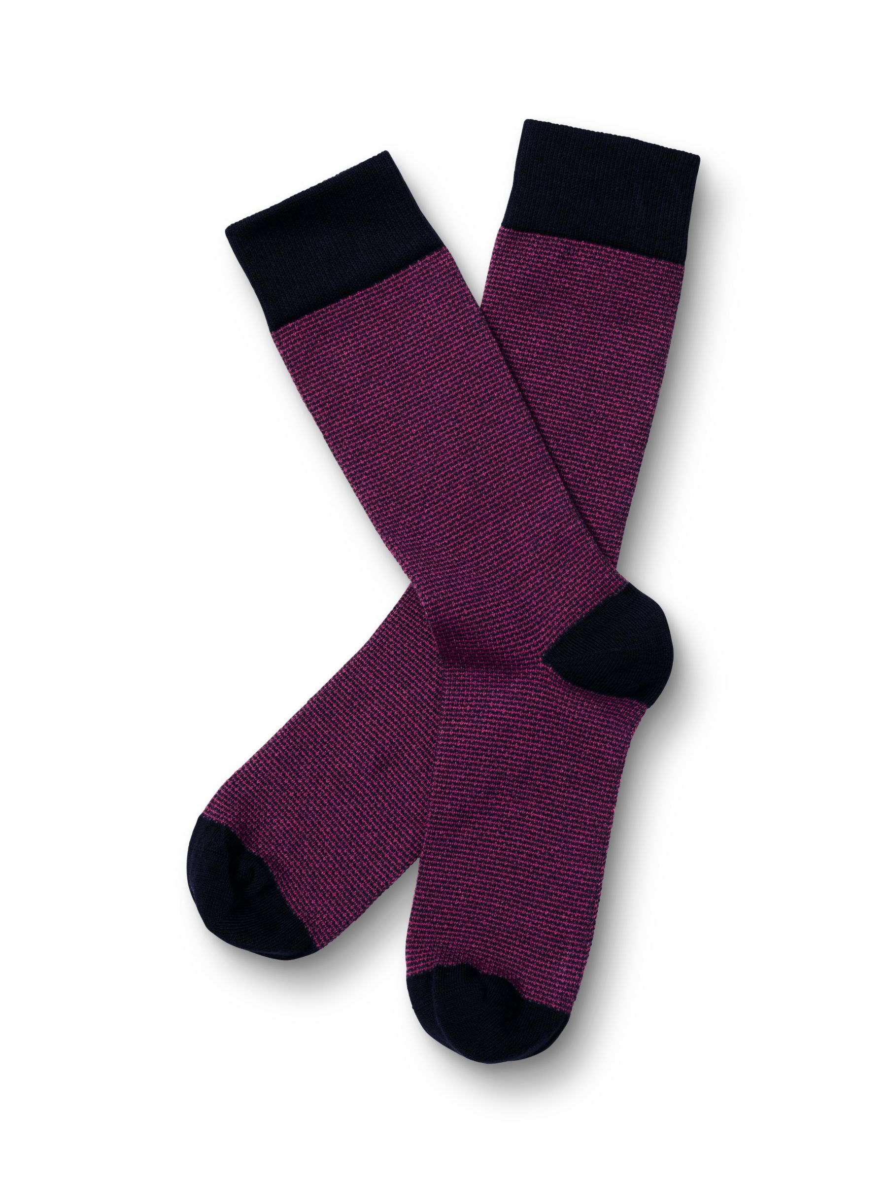 Buy Charles Tyrwhitt Birdseye Check Socks, Bright Pink Online at johnlewis.com