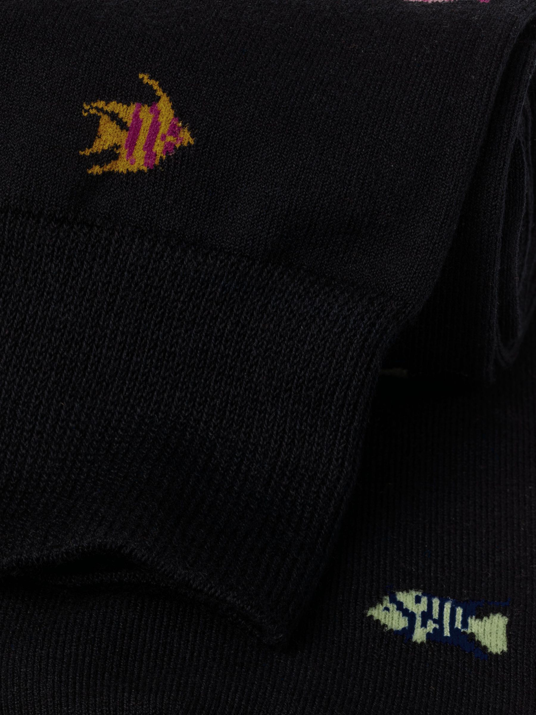 Charles Tyrwhitt Tropical Fish Socks, Black, L