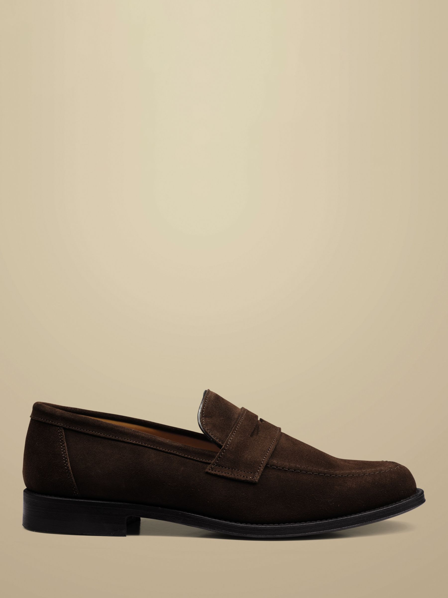 Buy Charles Tyrwhitt Suede Apron Loafers, Chocolate Brown Online at johnlewis.com