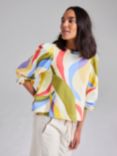 Cape Cove Swirl Print Sweatshirt, Cream/Multi