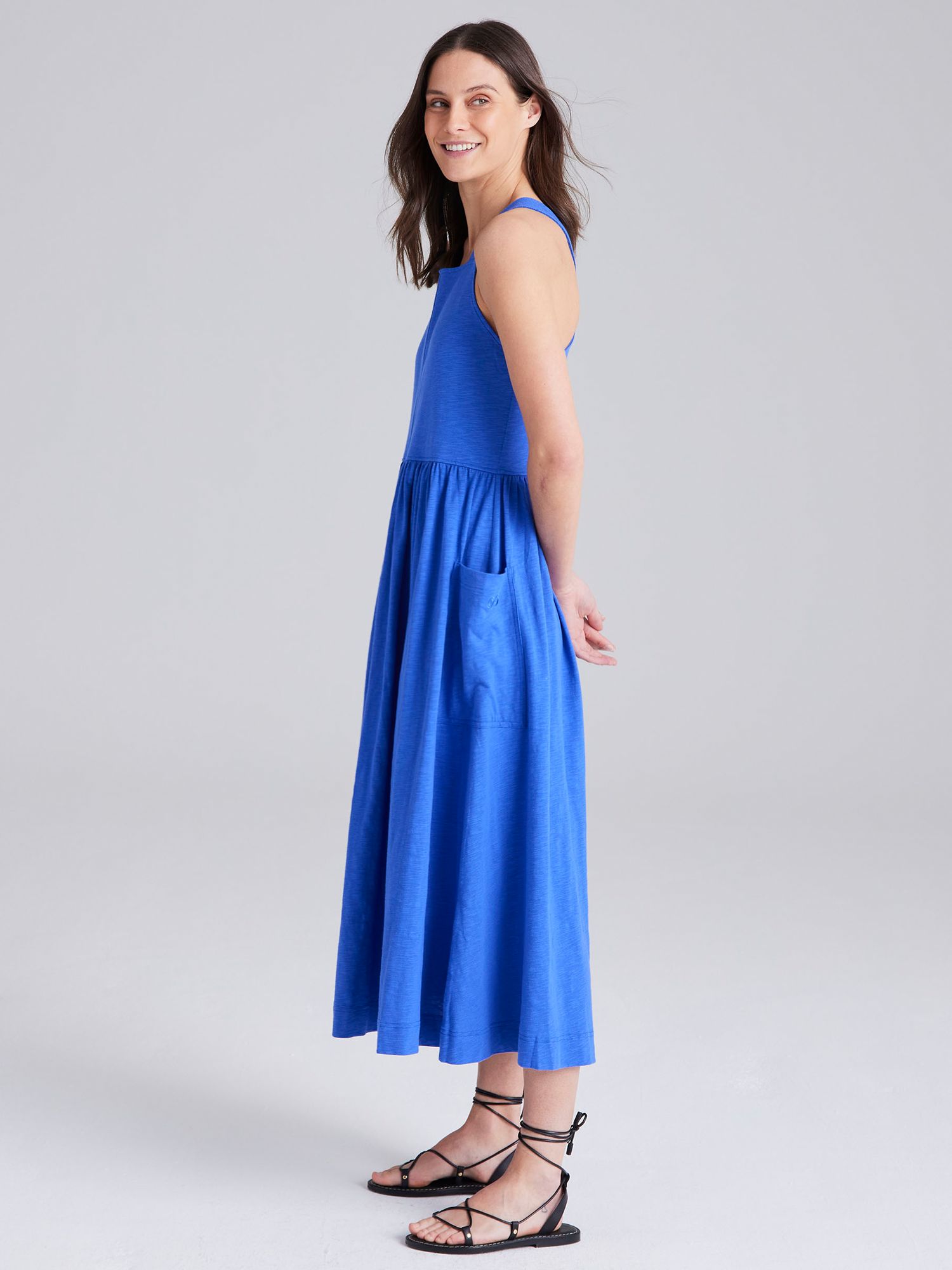 Cape Cove Square Neck Midi Dress, Dazzling Blue, XL