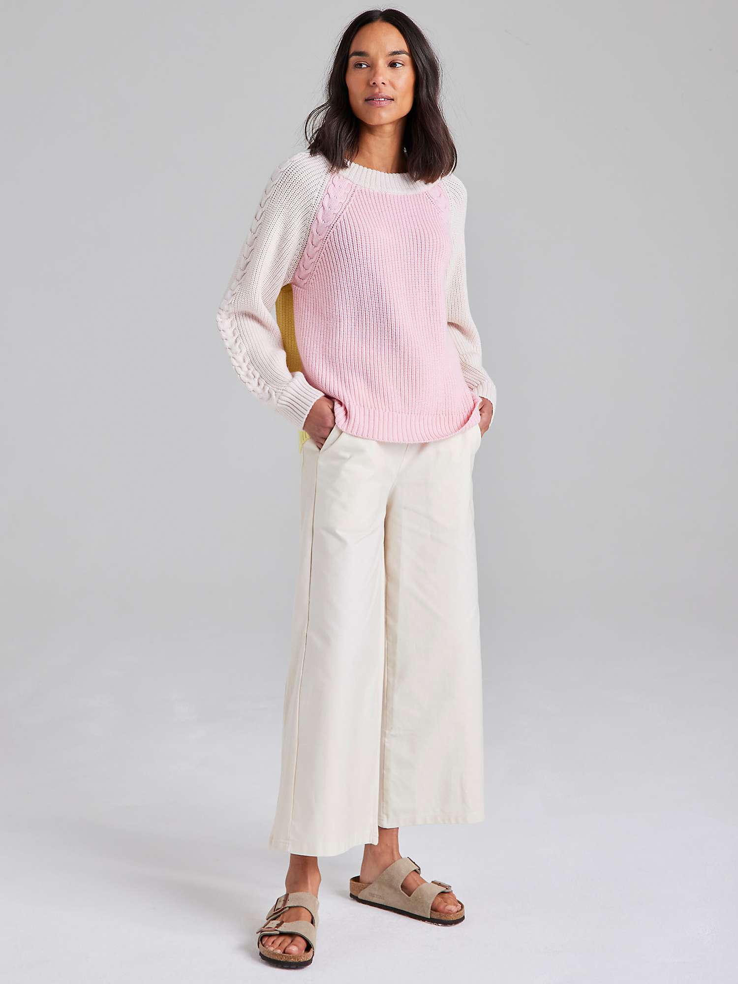 Buy Cape Cove Dawn Contrast Merino Wool Jumper, Pink/Multi Online at johnlewis.com