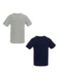 Polo Ralph Lauren Kids' Logo Crew Neck Under T-Shirts, Pack of 2, Navy/Grey