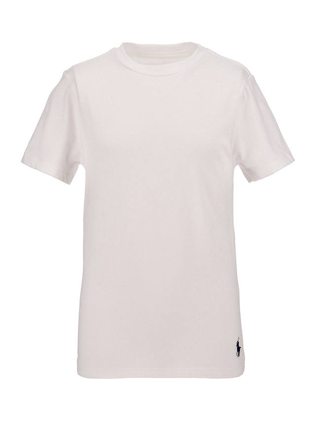 Polo Ralph Lauren Kids' Logo Crew Neck Under T-Shirts, Pack of 2, White