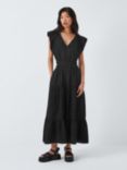 Velvet by Graham & Spencer Ginger Linen Cut Out Detail Maxi Dress, Black, Black