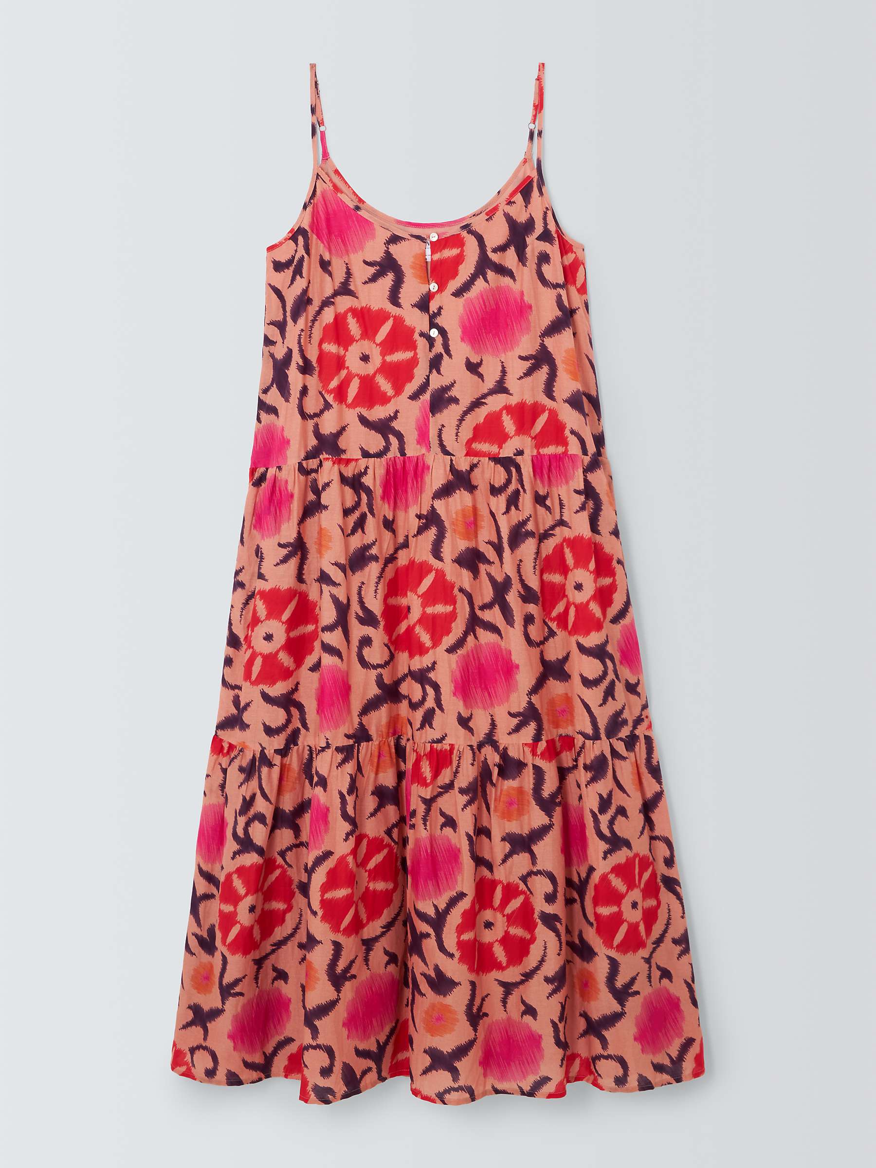 Buy Velvet by Graham & Spencer Kate Tiered Midi Dress, Cameo Online at johnlewis.com