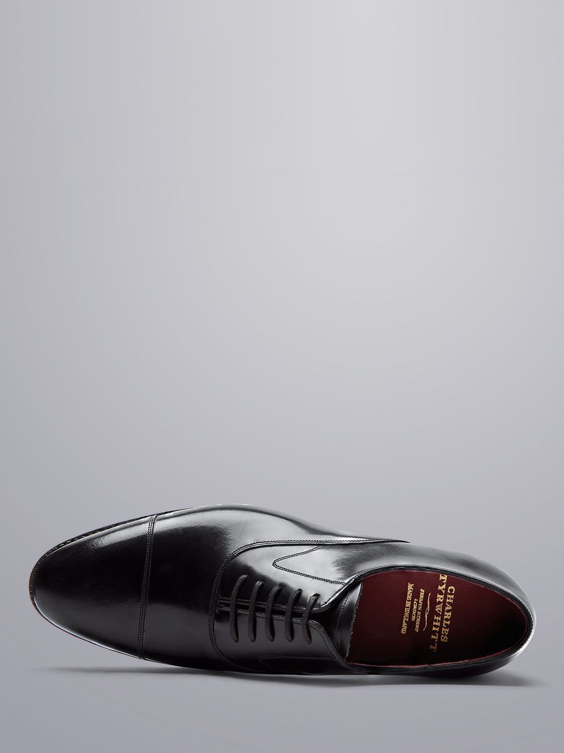 Buy Charles Tyrwhitt High Shine Leather Oxford Shoes, Black Online at johnlewis.com