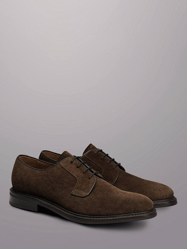 Charles Tyrwhitt Suede Derby Shoes, Walnut Brown