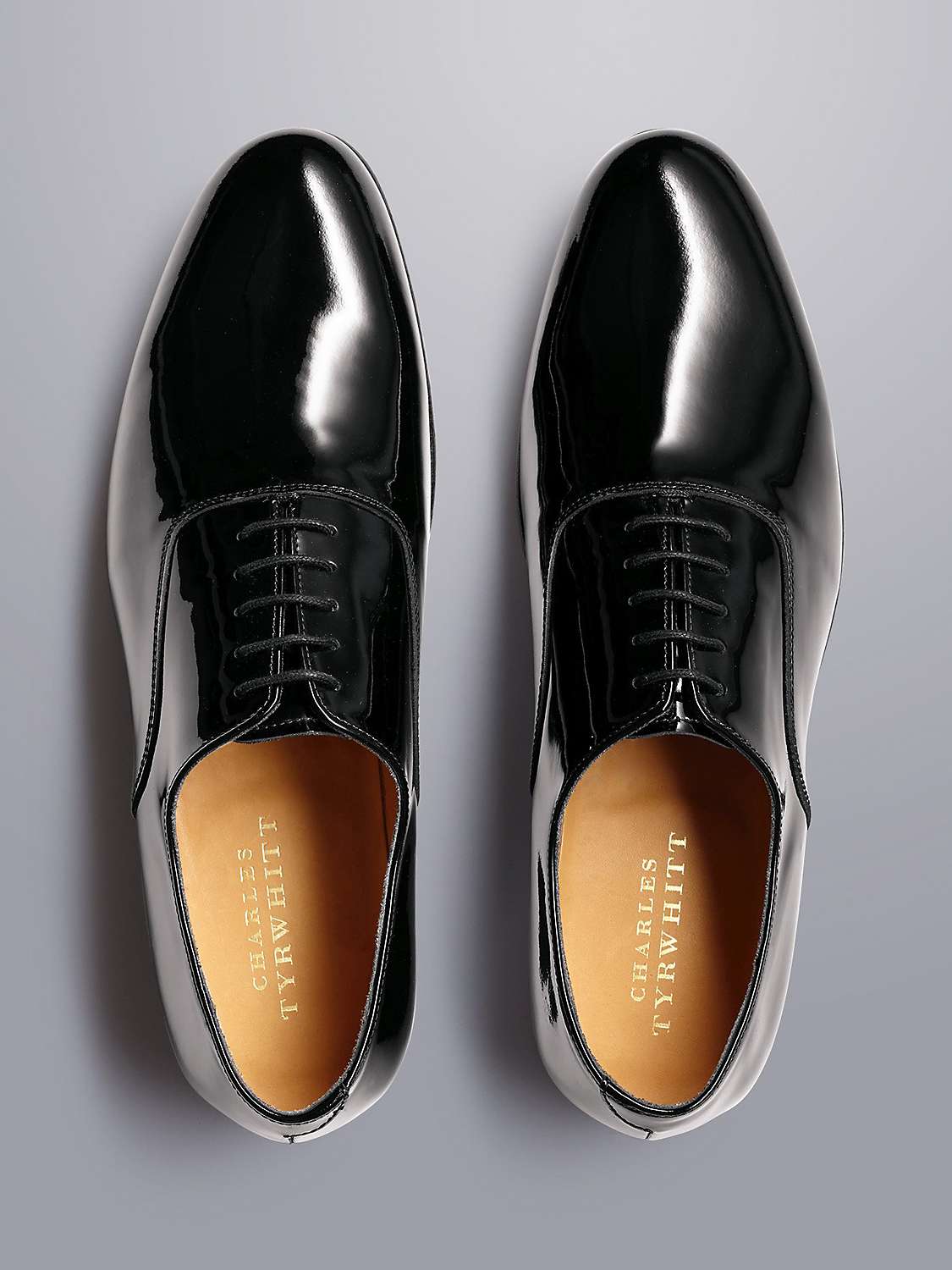Buy Charles Tyrwhitt Patent Oxford Shoes, Black Online at johnlewis.com