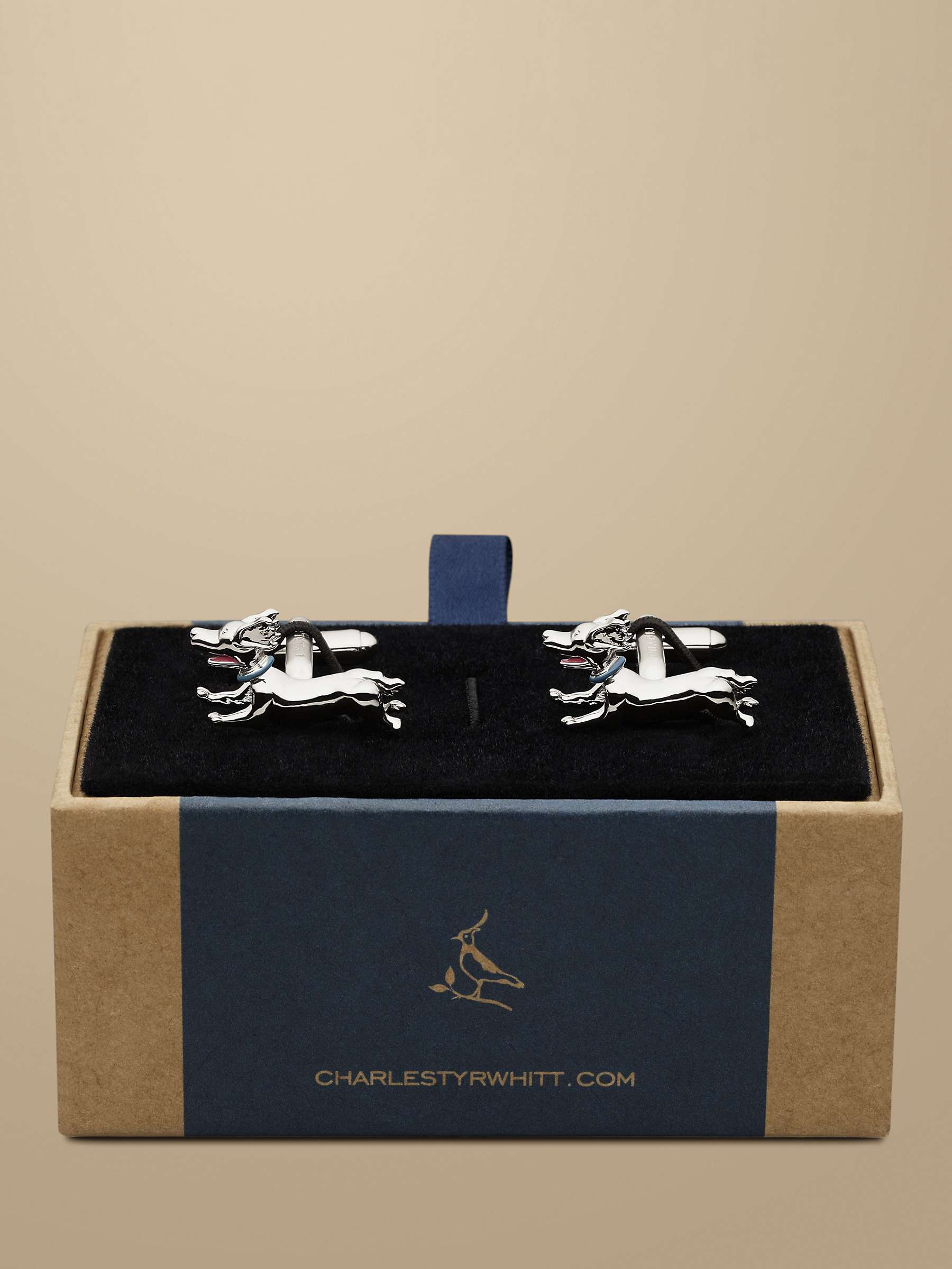 Buy Charles Tyrwhitt Conversational Patterned Cufflinks, Silver Online at johnlewis.com