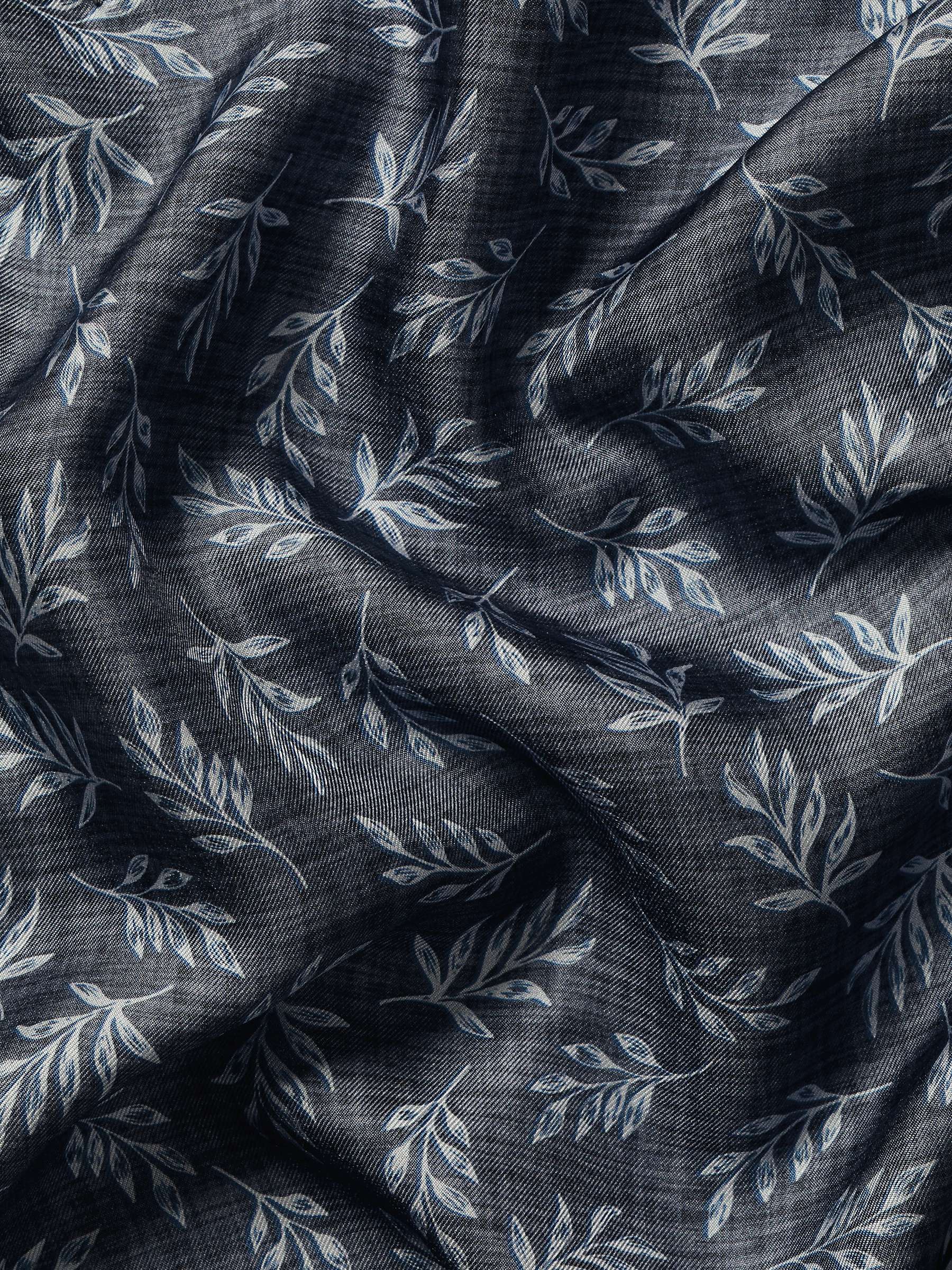 Buy Charles Tyrwhitt Silk Pocket Square Floral Handkerchief, Steel Blue Online at johnlewis.com