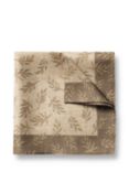 Charles Tyrwhitt Silk Pocket Square Floral Handkerchief, Taupe