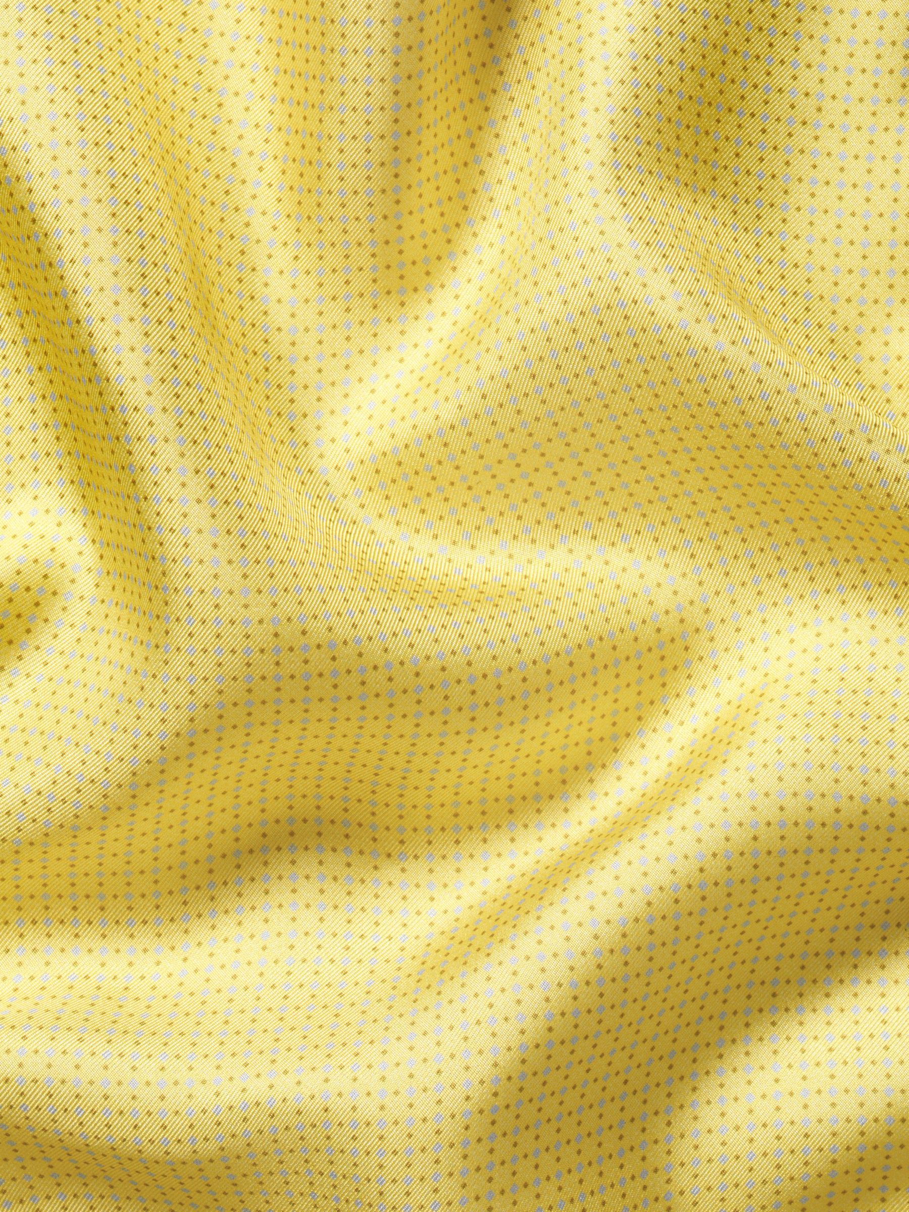 Buy Charles Tyrwhitt Silk Pocket Square Patterned Handkerchief, Lemon Online at johnlewis.com