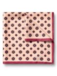 Charles Tyrwhitt Silk Patterned Pocket Square, Light Pink