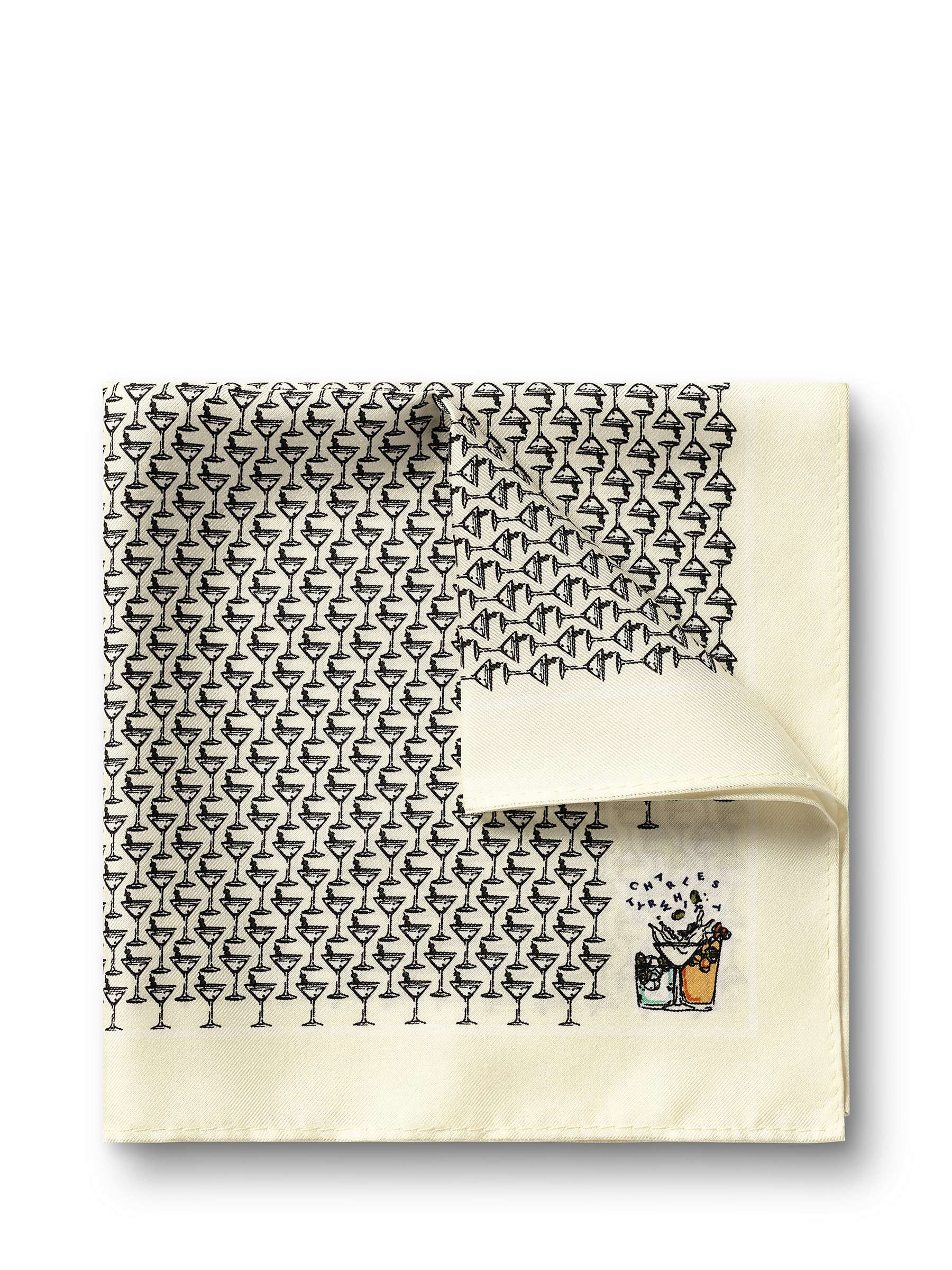 Buy Charles Tyrwhitt Printed Silk Pocket Square Online at johnlewis.com
