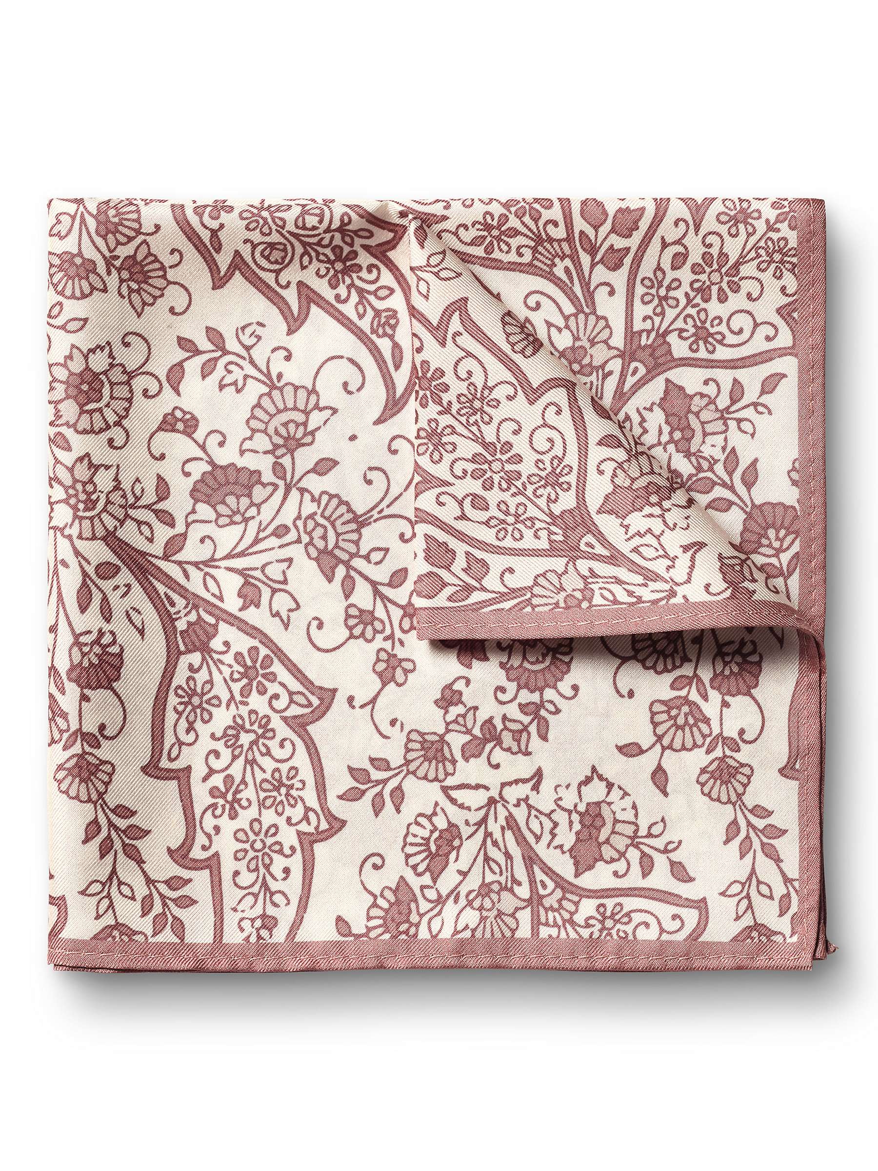 Buy Charles Tyrwhitt Silk Pocket Square Paisley Handkerchief, Light Pink Online at johnlewis.com