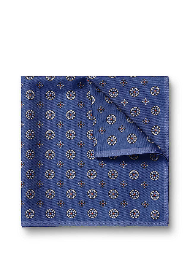Charles Tyrwhitt Silk Patterned Pocket Square, Cobalt Blue