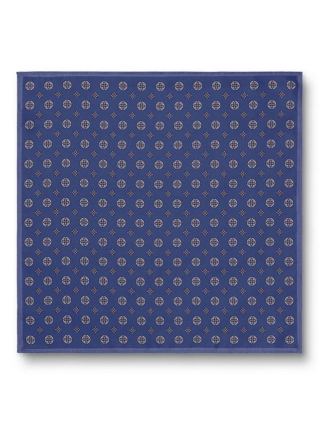 Charles Tyrwhitt Silk Patterned Pocket Square, Cobalt Blue