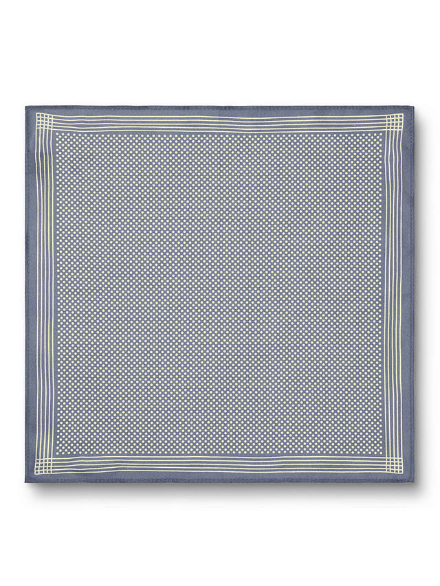 Charles Tyrwhitt Spot Print Silk Pocket Square, Sky Blue